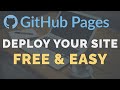How to Deploy a Static Website to GitHub Pages - Free Hosting Tutorial