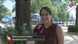 Cucaña triana 2012, la primera mujer en la historia de la cucaña Rocío Maya Márquez