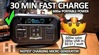 BougeRV Flash300 600w Fast Charge Solar Generator Portable Power Station