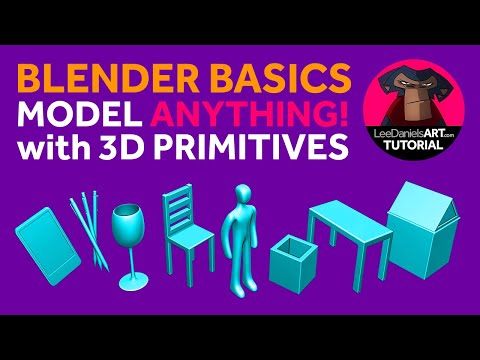 Blender Tutorial | MODEL ANYTHING With 3D PRIMITIVES | LeeDanielsART ...