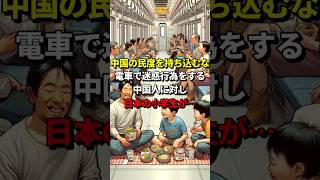 「中国の民度を持ち込まないで！」日本の電車で迷惑行為をする中国人に対し日本の小学生が… #海外の反応 #中国人観光客 #春節 #爆買い