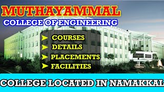 Muthayammal Engineering College Detail And Eligibility, Admission Process