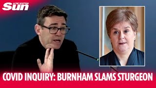 COVID INQUIRY: Andy Burnham slams Nicola Sturgeon over Covid travel ban as he reignites war of words