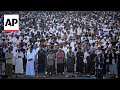 Indonesian Muslims hold Eid al-Fitr prayers to mark the end of Ramadan