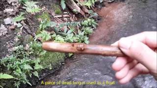 Float Method to determine stream velocity