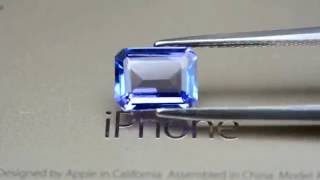 1.41ct Unheated Natural Octagon Violetish Blue Tanzanite Tanzania