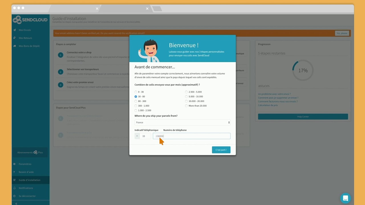 Livraison Installer Sendcloud Youtube