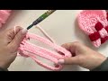 crochet woven hearts