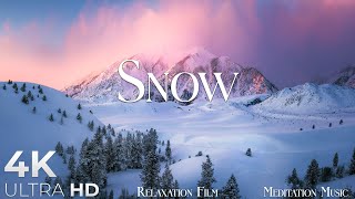 SNOW • Winter Relaxation Film 4K - Peaceful Relaxing Music - Nature 4k  UltraHD