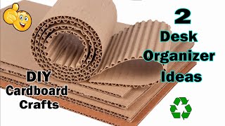 DIY - 2 Awesome Ideas - Desk Organizer from Cardboard