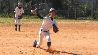 要琉斗投手(西崎中1年) 第50回島尻地区中学校軟式野球1年生大会2回戦vs三和中　H28.6.25　西崎中学校