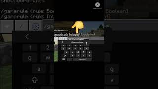 Command for showing Coordinates in Bedrock edition #shorts #minecraftshorts