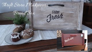 Thrift store makeover breadbox 2018