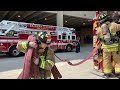 probationary firefighter testing and black helmet shield presentation