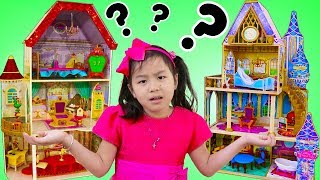 Jannie Pretend Play w/ Disney Belle & Cinderella GIANT Doll Playhouses Kids Toys