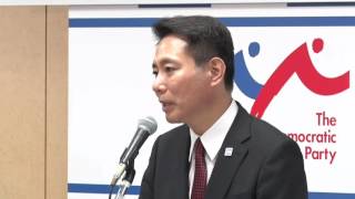 民進党代表選挙の候補者による共同記者会見（2016年9月2日）