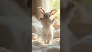 The hyper-cute baby bunny dance. #shorts