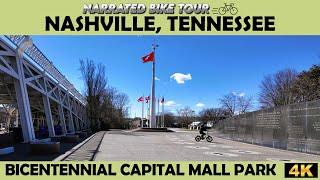🚴♂️Nashville, Tennessee - Bicentennial Capitol Mall State Park 🌳🏛️ 4K Bike Ride