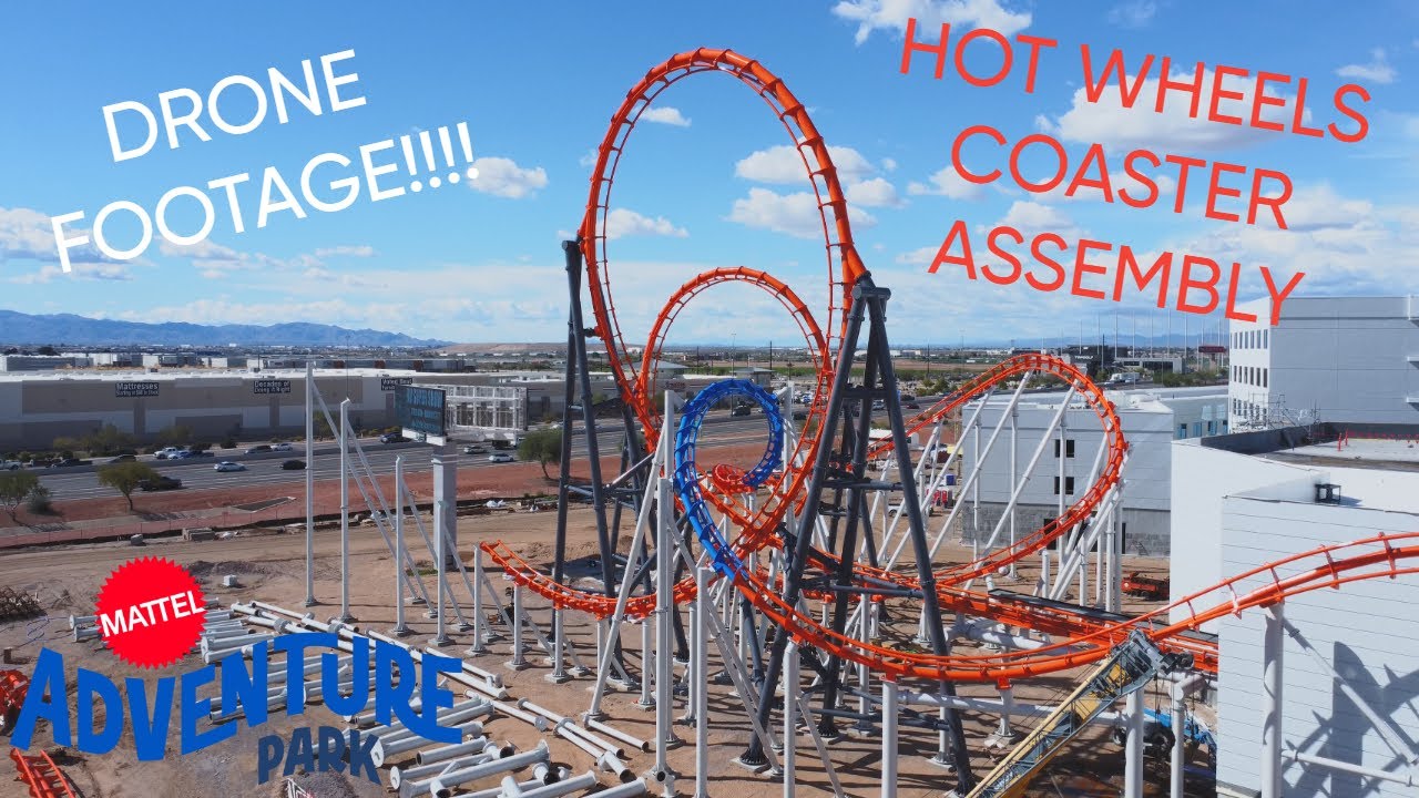 HOTWHEELS ROLLER COASTER ASSEMBLY FROM THE AIR Mattel Adventure Park ...