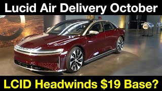 LCID Lucid Air May Delivery by October Motor Trend | Headwinds Downward Pressure How Low Can LCID GO