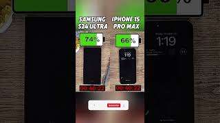 iPhone 15 Pro Max vs Galaxy S24 Ultra:Charging Speed Face-Off⚡️🔥Who’s Faster?#shorts #viralvideo