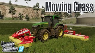 Mowing And Cutting Grass  in Farming Simulator 23 #viral #fs23