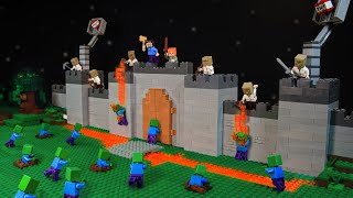 The Most Security Build Hacks Against Zombie Army Apocalypse | Lego Minecraft Animation