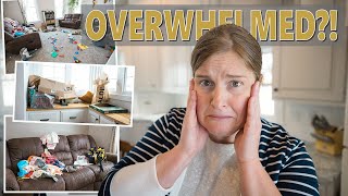 Overwhelmed with a MESSY HOUSE?! (Here's what I do) // CLEAN WITH ME Vlog