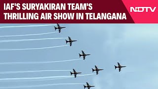 Indian Airforce Parade 2024 | IAF's Suryakiran Team's Thrilling Air Show In Telangana