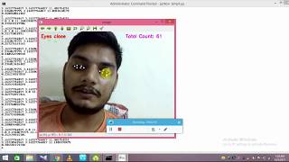 blink detection using opencv dlib windows python