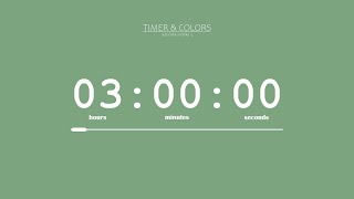 ⏱️ 3 Hour Timer / Sweet Green Screen 🌿 / Countdown