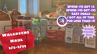 WALGREENS HAUL 1/5-1/11 | NEWBIE FRIENDLY DEALS | HOW I GOT ALL OF THIS FOR $0.81!