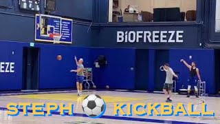 [HD] Steph Curry ⚽️ kickball walkaway at Warriors (0-0) practice day b4 Opening Night vs LA Clippers