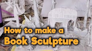 How to make a Book Sculpture | Totally Rubbish - CBBC | Paper Art