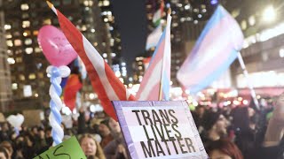 Trans protest erupts outside of NYU hospital over Trump’s executive orders