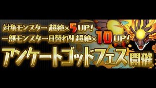 パズドラ「パズドラ5周年企画 アンケートゴッドフェス」34連 1