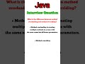 What is the difference between method overloading and method overriding?