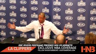 Doc Rivers Press Conference Postgame LA Clippers win vs Hornets Press Conference
