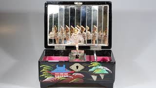 Vintage Ballerina Music Japanese Jewelry/Tinkle Hand-Painted Box