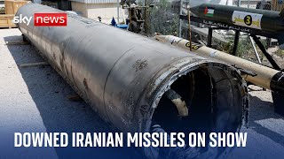 Iran attack: Israeli military displays downed Iranian ballistic missile