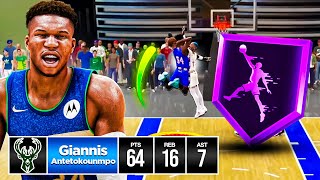 GIANNIS ANTETOKOUNMPO BUILD is a MONSTER to REC PLAYERS in NBA 2K24!