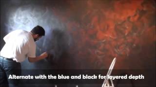 How to Paint a Space Nebula Galaxy Wall Mural for a Star Wars Themed Room