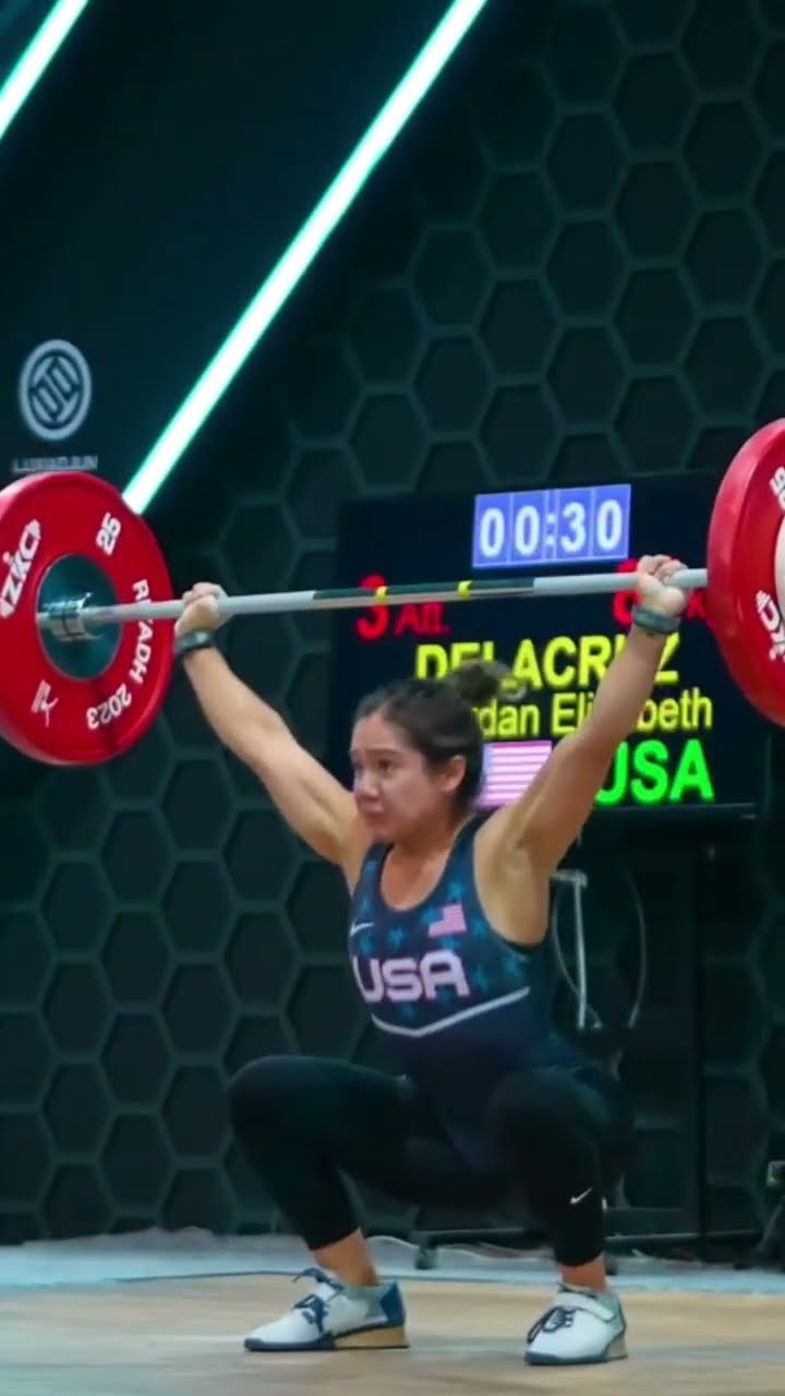 Meet Jourdan Delacruz W(49kg) Won 🥇 #weightlifting #grip #hookgrip # ...