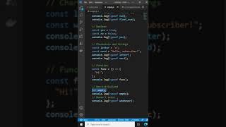 typeof operator - JavaScript Tutorial for Beginners