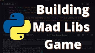 How To Make Madlib Game | Using Python | Beginner Python Project |