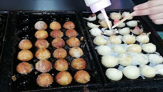 #ทาโกะยากิ l ขนมครกญี่ปุ่น l #Takoyaki l วิธีทำทาโกะยากิให้กลมสวยน่ากิน l Thai street food