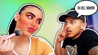 I Did My Makeup Horribly To See How My Boyfriend Would React! 😂 BAD IDEA (He Mad