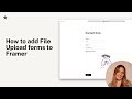Create a File Upload form for Framer in Minutes (with Tally)