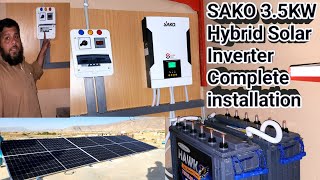 Sako 3.5KW Hybrid Solar Inverter Price Complete Installation Load Test [SAKO SOLAR INVERTER]