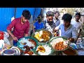 Cheapest RoadSide Unlimited Meals | Indian Street Food | #Meals #Vegmeals #NonVegMeals